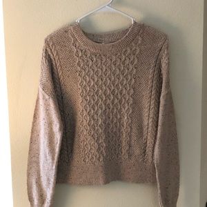Tan Sweater with colored flecks